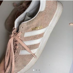 Pink Suede Adidas Gazelle (USED)